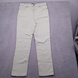 Gloria Vanderbilt Amanda Straight Leg Jeans Women's 10 Light Green Stretch